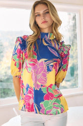 Soft Ruffle Blouse with Polished Neckline – Made to Move & Breathe